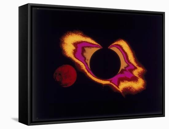 False Colour Photograph of the Sun and the Moon, C1970S-null-Framed Stretched Canvas