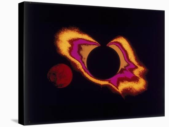 False Colour Photograph of the Sun and the Moon, C1970S-null-Stretched Canvas