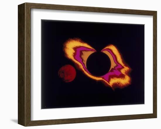 False Colour Photograph of the Sun and the Moon, C1970S-null-Framed Giclee Print