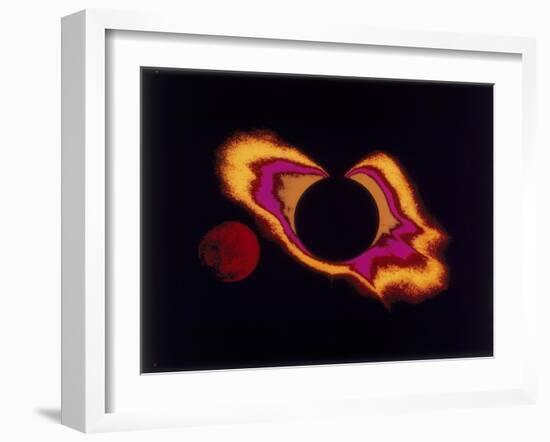 False Colour Photograph of the Sun and the Moon, C1970S-null-Framed Giclee Print