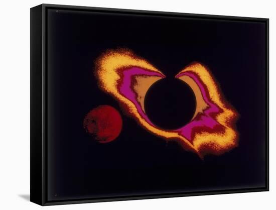 False Colour Photograph of the Sun and the Moon, C1970S-null-Framed Stretched Canvas