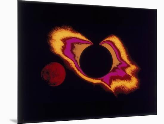 False Colour Photograph of the Sun and the Moon, C1970S-null-Mounted Giclee Print