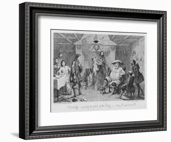 Falstaff Enacting the Part of the King-George Cruikshank-Framed Giclee Print