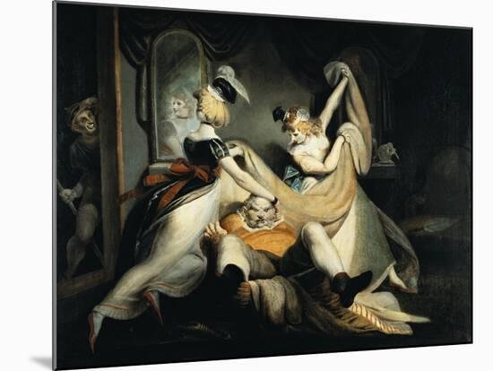 Falstaff in the Laundry Basket, 1792-Henry Fuseli-Mounted Giclee Print