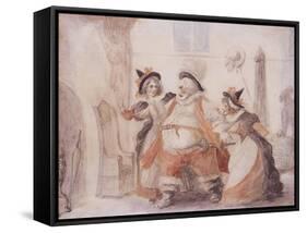 Falstaff's Escape, from the Merry Wives of Windsor, Act IV Scene 2, 1791-null-Framed Stretched Canvas
