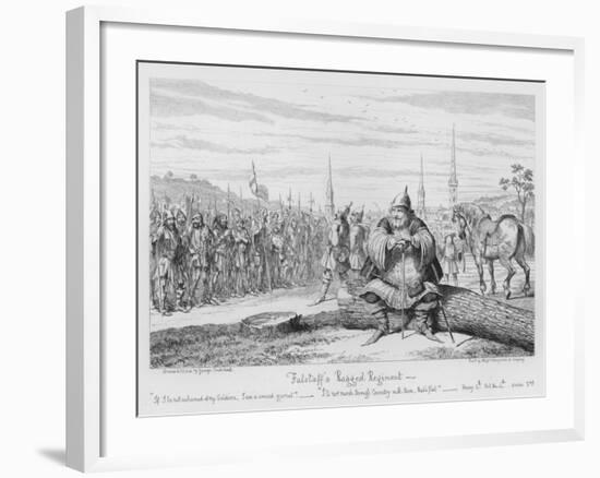 Falstaff's Ragged Regiment-George Cruikshank-Framed Giclee Print