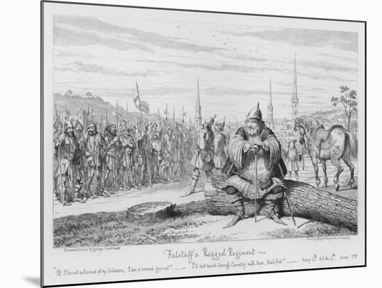 Falstaff's Ragged Regiment-George Cruikshank-Mounted Giclee Print