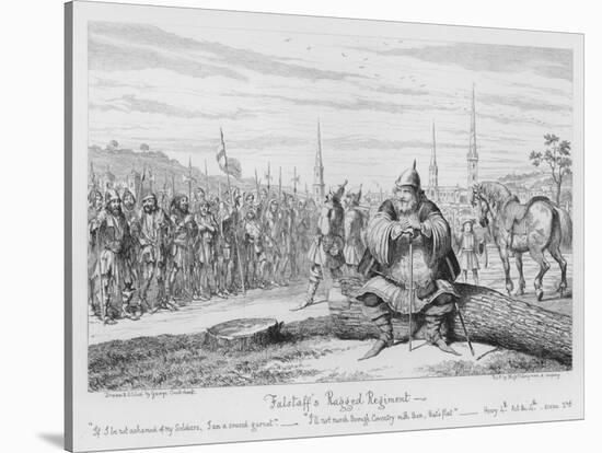 Falstaff's Ragged Regiment-George Cruikshank-Stretched Canvas