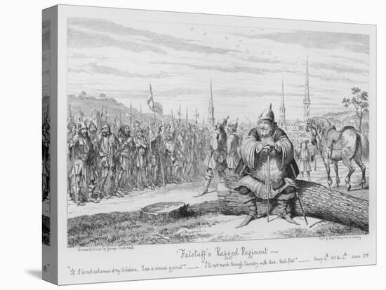 Falstaff's Ragged Regiment-George Cruikshank-Stretched Canvas