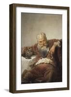 Falstaff with a Tankard of Wine and a Pipe, 1873-Mihaly Zichy-Framed Giclee Print