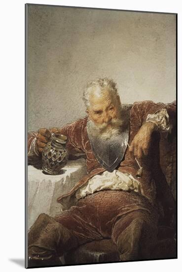 Falstaff with a Tankard of Wine and a Pipe, 1873-Mihaly Zichy-Mounted Giclee Print