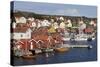 Falu Red Fishermen's Houses in Harbour, Southwest Sweden-Stuart Black-Stretched Canvas