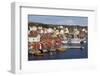 Falu Red Fishermen's Houses in Harbour, Southwest Sweden-Stuart Black-Framed Photographic Print