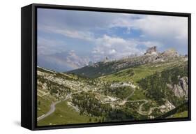 Falzarego Pass', 'Cinque Torri' Behind, Averau, Punta Gallina, Dolomites of 'Ampezzan'-Gerhard Wild-Framed Stretched Canvas