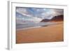 Famara Beach and Famara Mountains at Sunset, View to La Graciosa Island, Lanzarote-Markus Lange-Framed Photographic Print