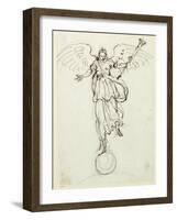 Fame, Preliminary Sketch, C.1631-Inigo Jones-Framed Giclee Print