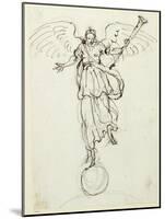 Fame, Preliminary Sketch, C.1631-Inigo Jones-Mounted Giclee Print