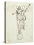 Fame, Preliminary Sketch, C.1631-Inigo Jones-Stretched Canvas