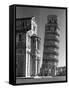 Famed Leaning Tower of Pisa Standing Next to the Baptistry of the Cathedral-Margaret Bourke-White-Framed Stretched Canvas