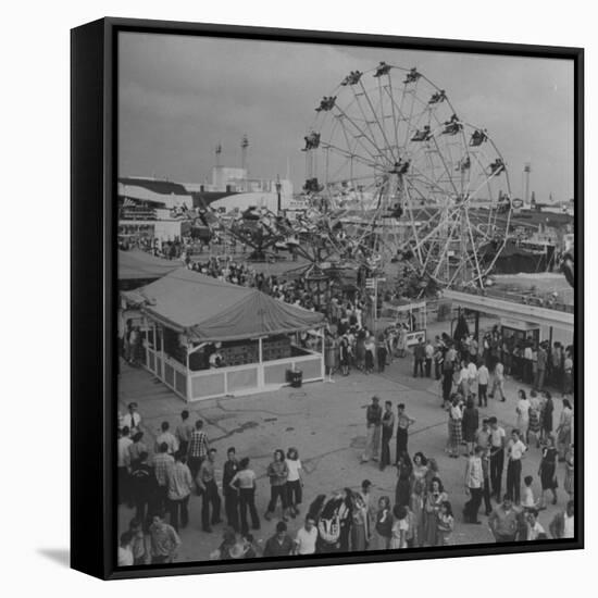 Families Enjoying the Texas State Fair-Cornell Capa-Framed Stretched Canvas