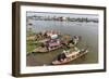 Families in their River Boats at the Local Market in Chau Doc, Mekong River Delta, Vietnam-Michael Nolan-Framed Photographic Print