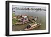 Families in their River Boats at the Local Market in Chau Doc, Mekong River Delta, Vietnam-Michael Nolan-Framed Photographic Print