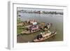 Families in their River Boats at the Local Market in Chau Doc, Mekong River Delta, Vietnam-Michael Nolan-Framed Photographic Print