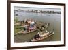 Families in their River Boats at the Local Market in Chau Doc, Mekong River Delta, Vietnam-Michael Nolan-Framed Photographic Print