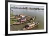 Families in their River Boats at the Local Market in Chau Doc, Mekong River Delta, Vietnam-Michael Nolan-Framed Photographic Print