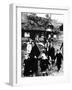 Families Leaving their Village Bombarded During the Normandy Landings, France, 1944-null-Framed Giclee Print