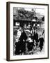 Families Leaving their Village Bombarded During the Normandy Landings, France, 1944-null-Framed Giclee Print