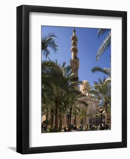 Families Relax after Prayers in Tree-Lined Garden of Abu Al-Abbas, Al-Mursi Mosque, Alexandria-Julian Love-Framed Photographic Print