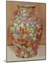 Famille Rose Vase with a Mille Fleurs Decoration, Qianlong Dynasty, 1736-96-Chinese School-Mounted Giclee Print