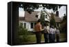 Family Admiring Home-William P. Gottlieb-Framed Stretched Canvas