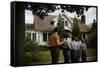 Family Admiring Home-William P. Gottlieb-Framed Stretched Canvas