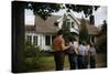 Family Admiring Home-William P. Gottlieb-Stretched Canvas