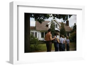 Family Admiring Home-William P. Gottlieb-Framed Photographic Print