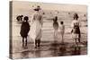 Family at the Beach, 1890-null-Stretched Canvas