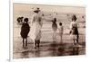 Family at the Beach, 1890-null-Framed Photographic Print