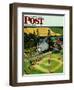 "Family Baseball" Saturday Evening Post Cover, September 2, 1950-John Falter-Framed Giclee Print