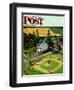 "Family Baseball" Saturday Evening Post Cover, September 2, 1950-John Falter-Framed Giclee Print