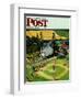 "Family Baseball" Saturday Evening Post Cover, September 2, 1950-John Falter-Framed Giclee Print