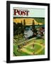 "Family Baseball" Saturday Evening Post Cover, September 2, 1950-John Falter-Framed Giclee Print