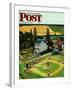 "Family Baseball" Saturday Evening Post Cover, September 2, 1950-John Falter-Framed Giclee Print