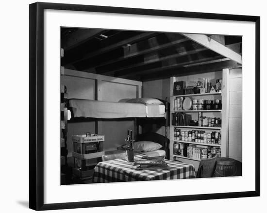 Family Basement Fallout Shelter-null-Framed Photo