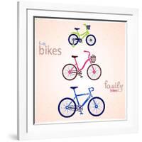 Family Bikes-Julka-Framed Art Print