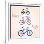 Family Bikes-Julka-Framed Art Print