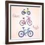 Family Bikes-Julka-Framed Art Print