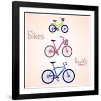 Family Bikes-Julka-Framed Art Print