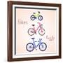 Family Bikes-Julka-Framed Art Print